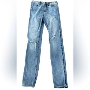 Hollister JEANS Low Rise Skinny SIZE 3R W26 L30 Blue DENIM Womens Juniors SZ 3